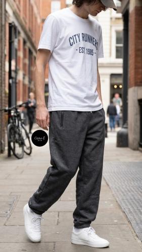 Jogging Frizado Gris Topo