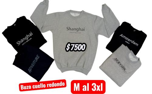 Buzo Cuello Redondo Estampado