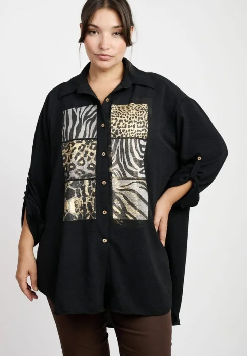 Camisa Maxi Estampada