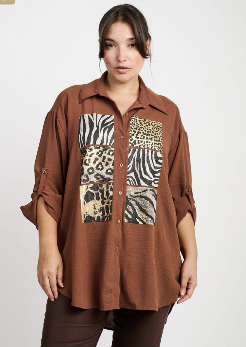 Camisa Maxi Estampada - Imagen 2
