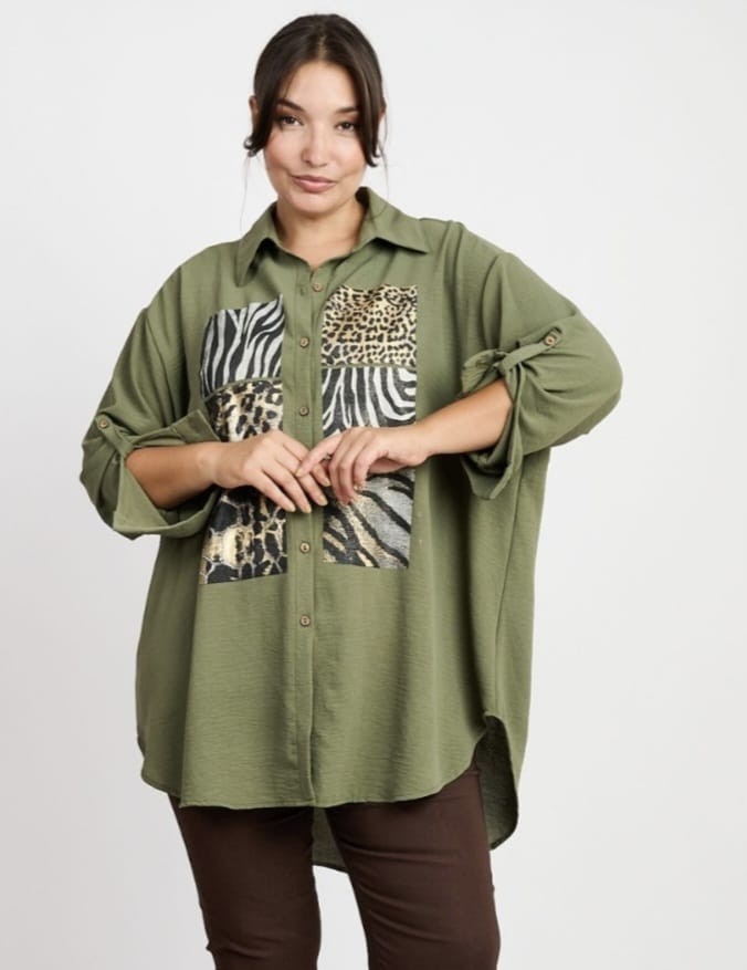 Camisa Maxi Estampada - Imagen 3