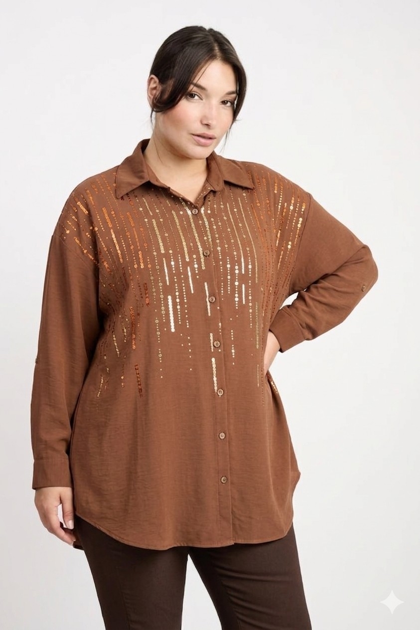 Camisa Maxi Estampada - Imagen 5