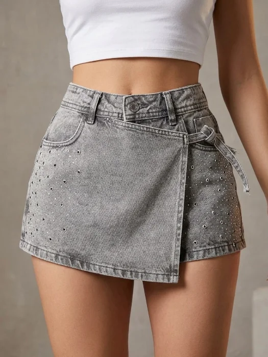 Shorts Pollera C/strass Dama