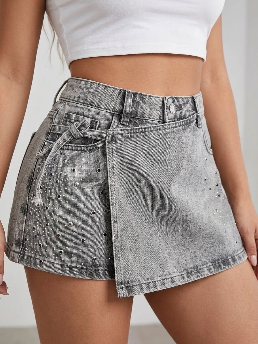Shorts Pollera C/strass Dama - Imagen 2