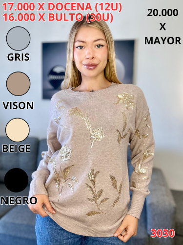 Sweater Hojas Dorada 3030 - Miniatura 4