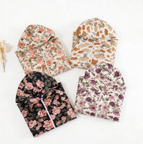 Campera Flores Plush Bifaz Doble Elastizado - Miniatura 2