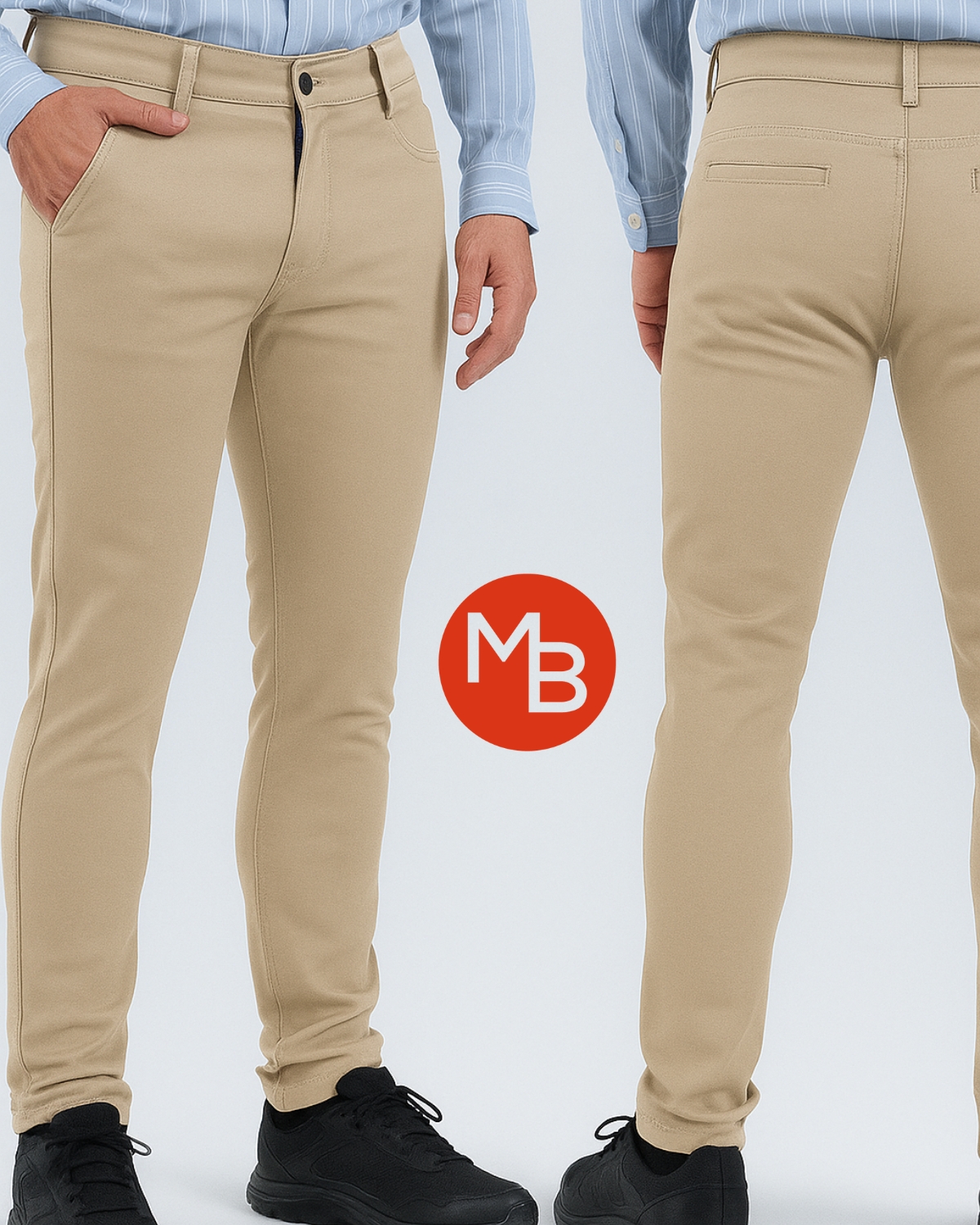 Pantalon Corte Chino Gabardina Elastizado Semi Chupin para Hombre - 14.jpg