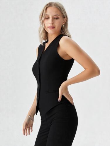 Chalecos de Mujer Sastrero Negro - Miniatura 2