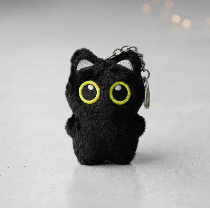 Llavero Peluche Gato Importado con Ruido
