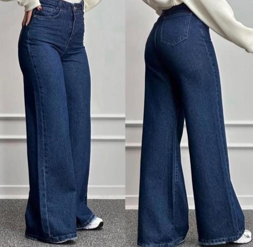 Wide Leg Azul Rigido