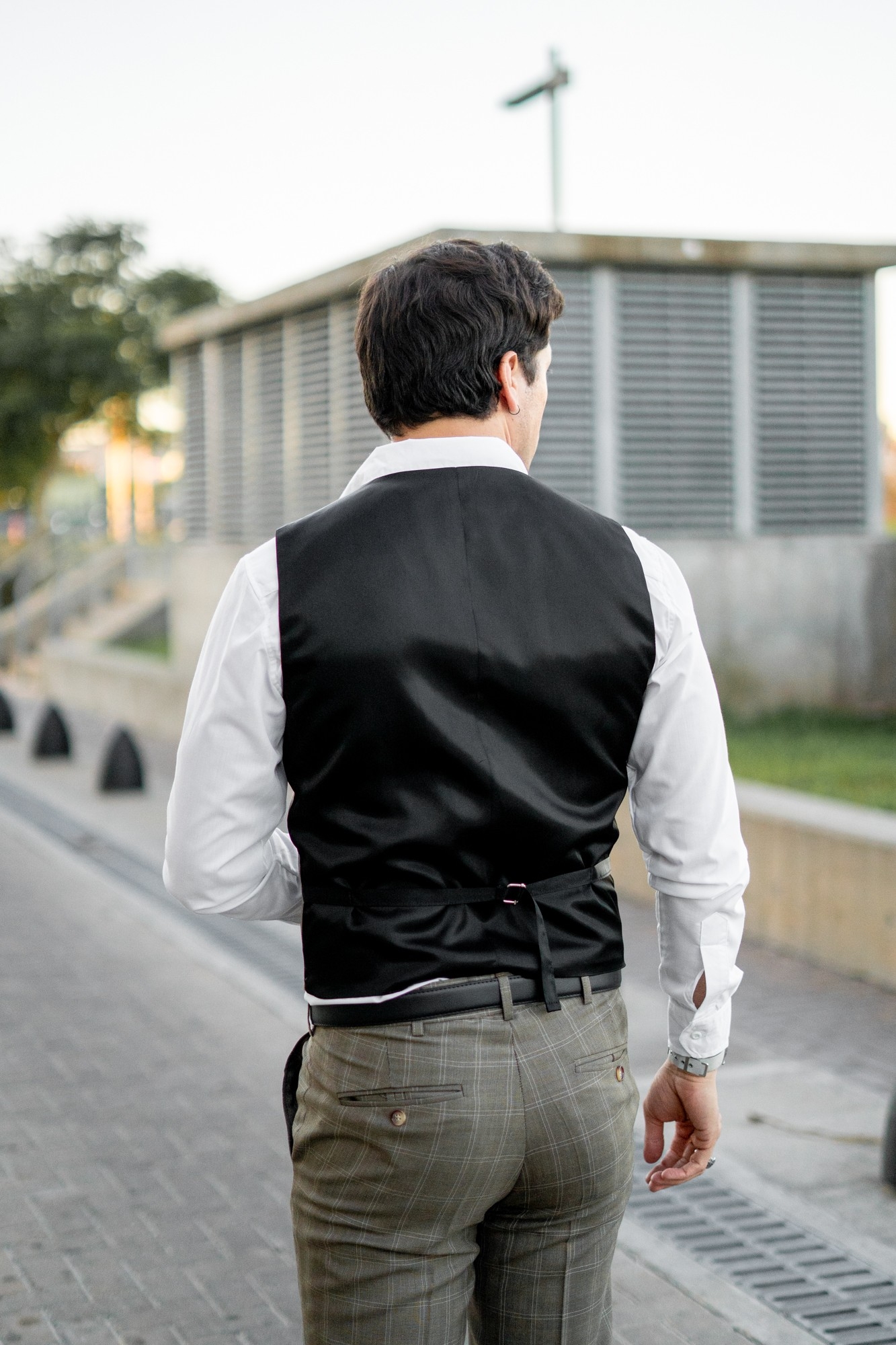 Traje de 3 Piezas Marrón S'100 a Cuadros - Imagen 9