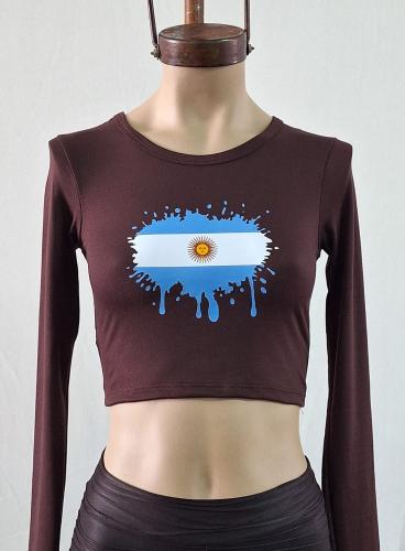 Top Mundial Bandera Manga Larga Modal Soft 3036 - Miniatura 1