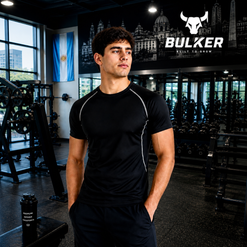 Remera Compresión Deportiva con Costura Reforzada