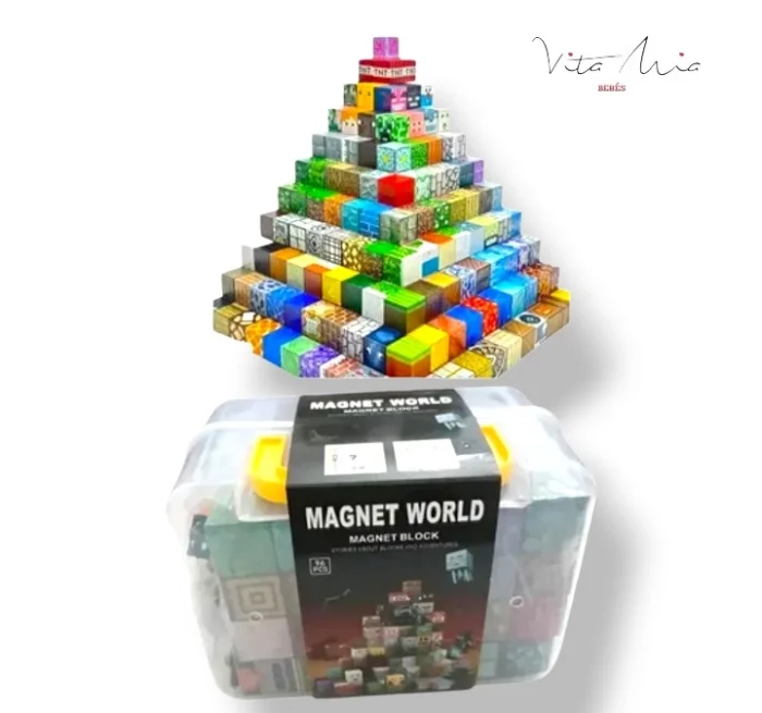 Bloques Magnéticos Minecraft X 96 Piezas