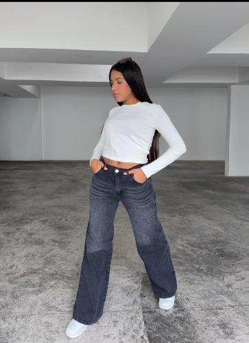 Wide Leg Gris Localizado - Miniatura 2