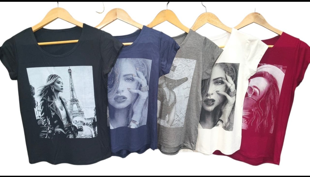 Remeras Modal con Estampa y Brillo. - Imagen 2