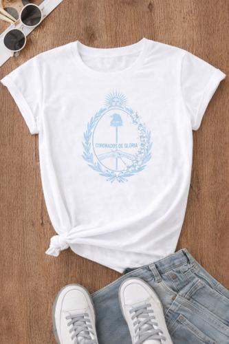 Remera Algodon Peinado Argentina