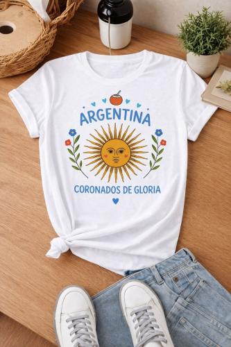 Remera Algodon Peinado  Argentina
