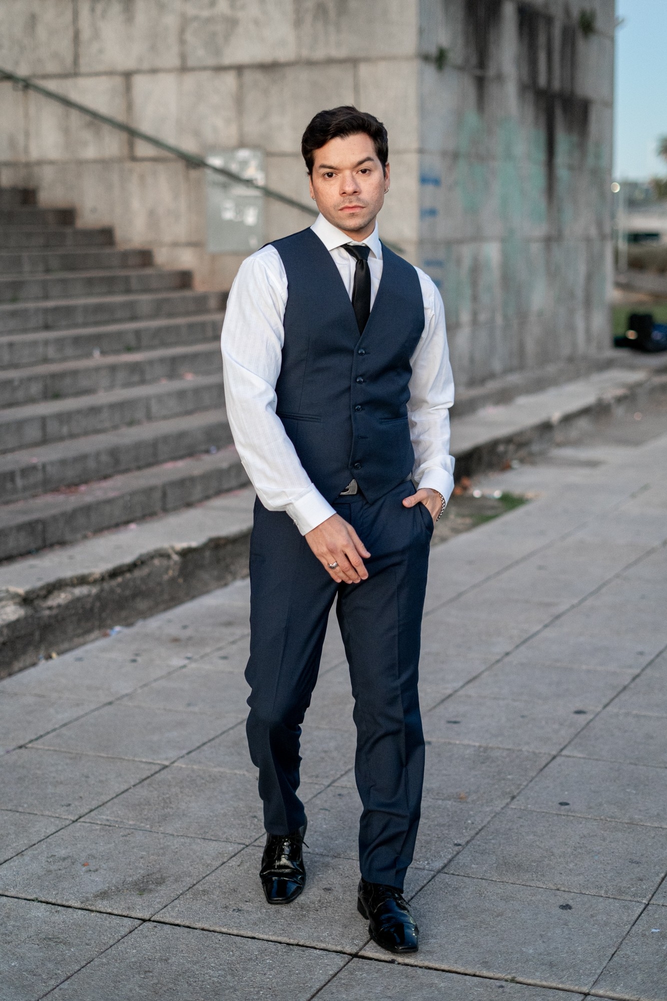 Traje de 3 Piezas Azul Marino - Imagen 5