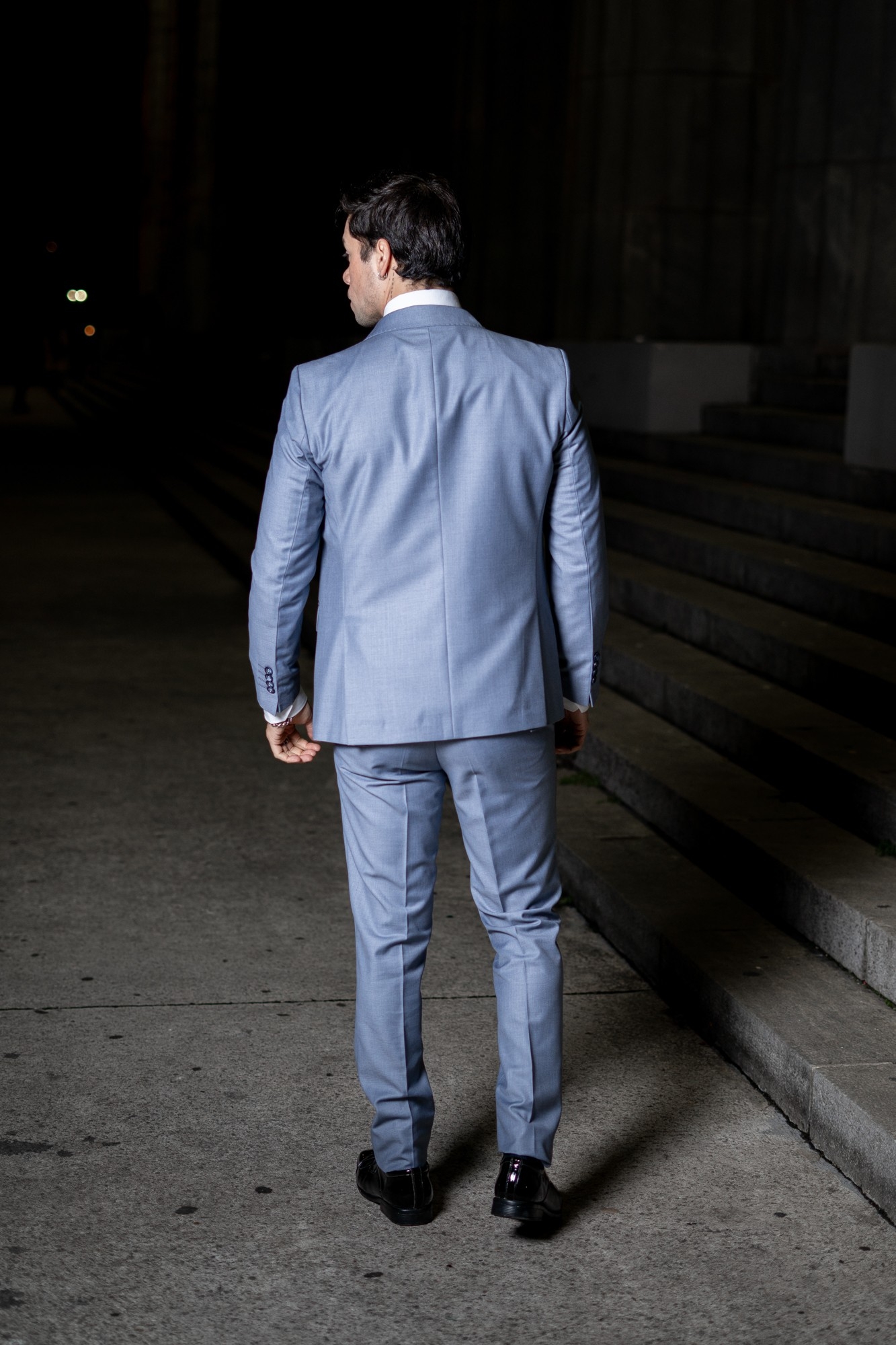 Traje de Hombre  3 Piezas Celeste Acero - Imagen 6