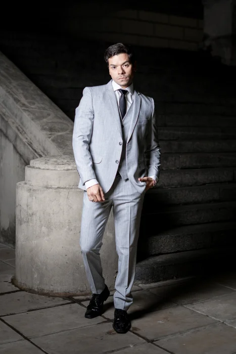 Traje de Hombre Saco Pantalón y Chaleco Gris