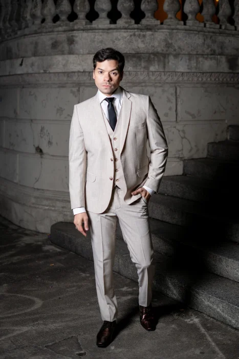 Traje de Hombre S' 100  Beige Melange