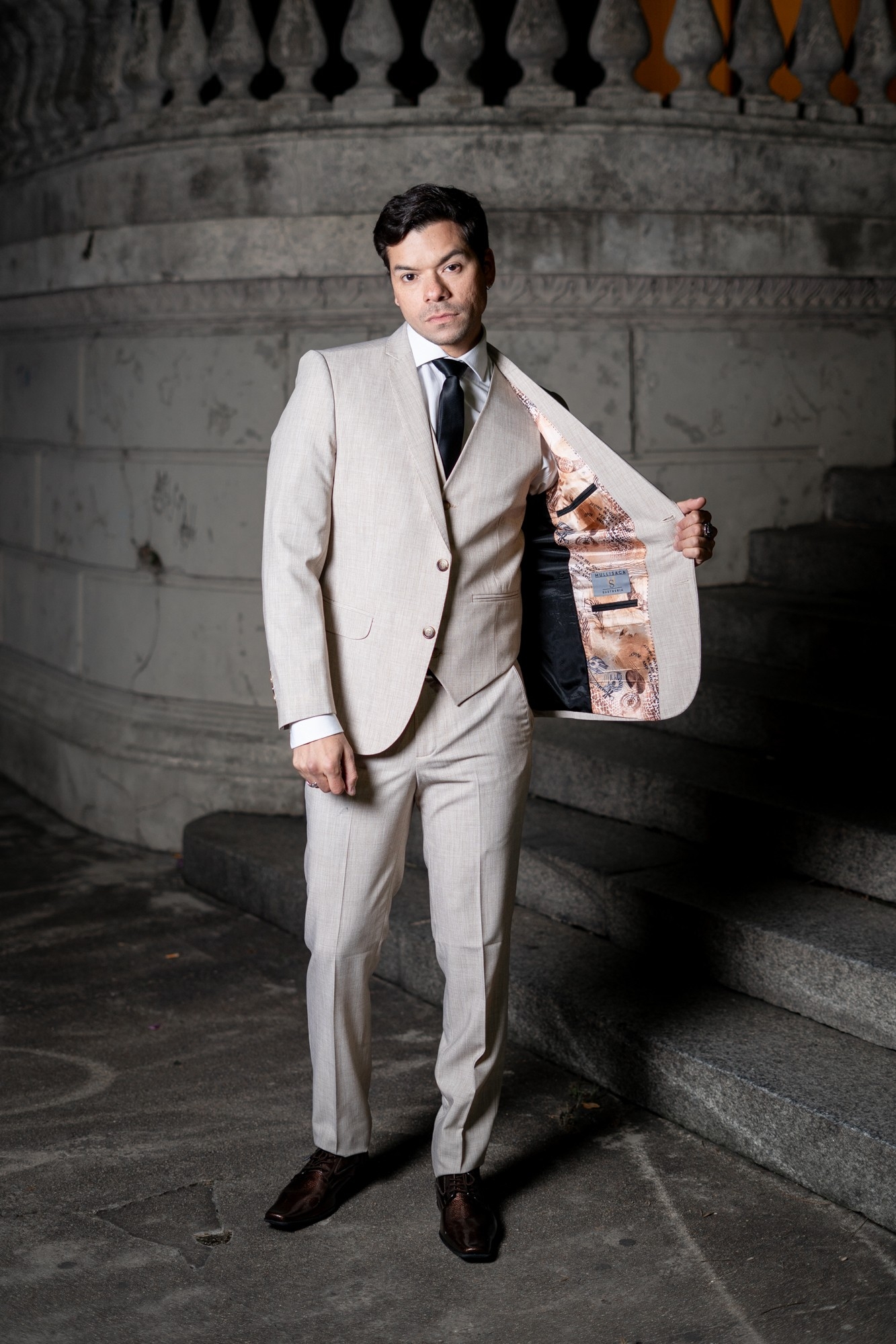 Traje de Hombre S' 100  Beige Melange - Imagen 2