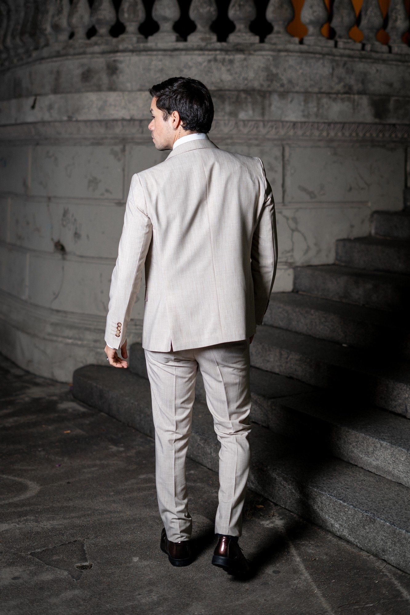 Traje de Hombre S' 100  Beige Melange - Imagen 4