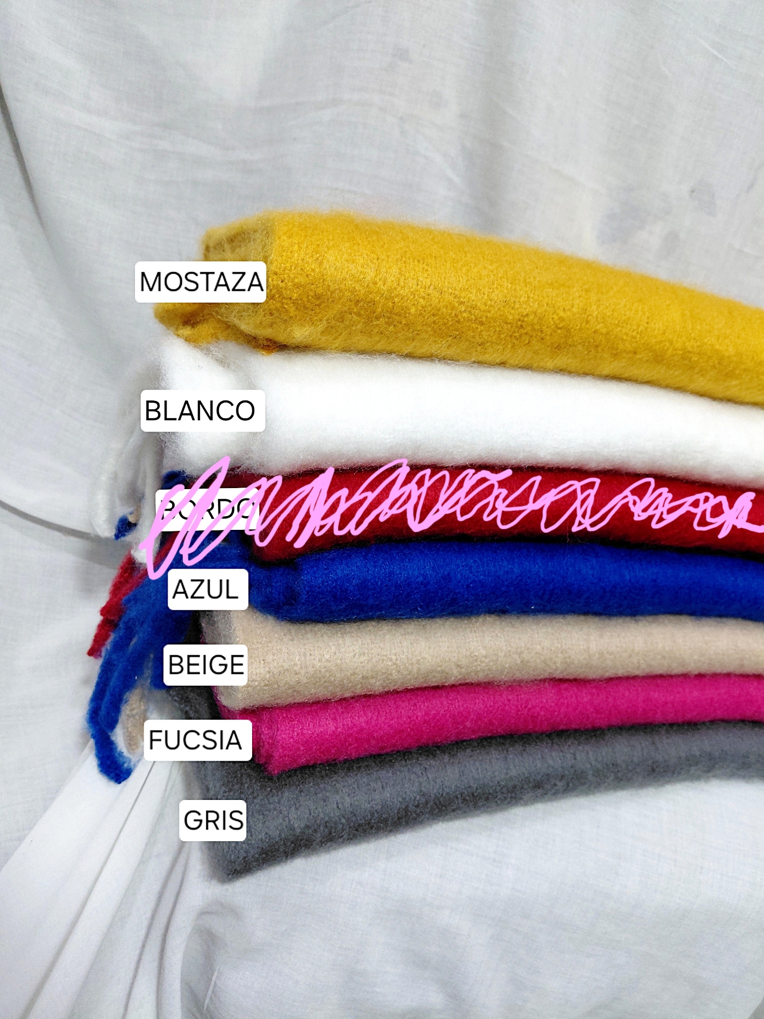 Bufandas Nube Lisas - Imagen 2