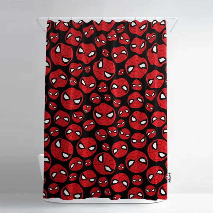 Cortina Baño Spiderman Impermeable 180x180 Cm Oficial Marvel
