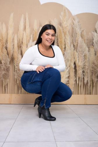 Jeans Cargo con Cierre Azul - Miniatura 2