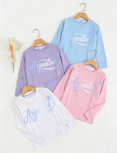 Camiseta Algodón Peinado Premium con Relieve y Glitter en la Estampa - Miniatura 3