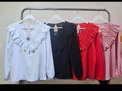 Remera Fibrana Poplin  con Broderi