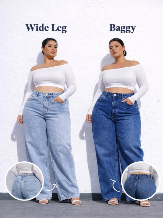 Jeans Wide Led y Baggy Talle Especial