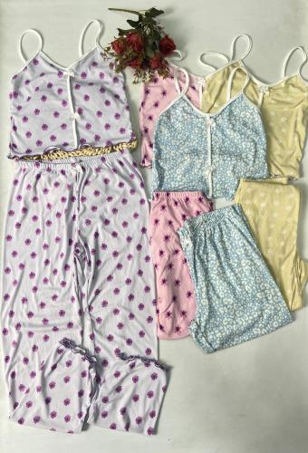 Pijama de Morley Estampado Largo