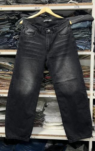 Pantalón Maxi Baggy Liso Negro Stone Localizado +bigote