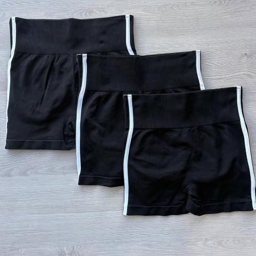 Short Seamless Push Up, Negro con Lineas Blancas - Miniatura 5