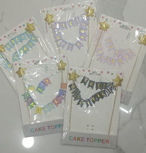 Topper Torta Banderin - Miniatura 2