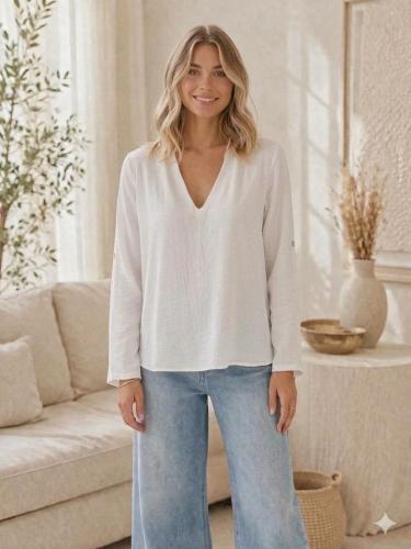 (em4569) Blusa Manga con Boton 5025