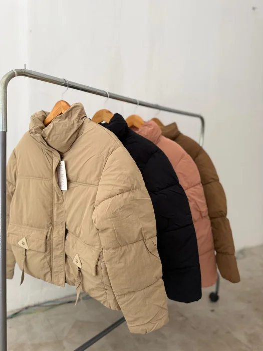 817 Campera Puffer Bolsillo Frontal