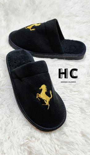 Pantuflas Polar Bordada Hombre