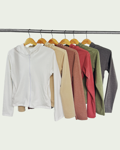 Campera Darlon Rib con Capucha y Bolsillos - Miniatura 3