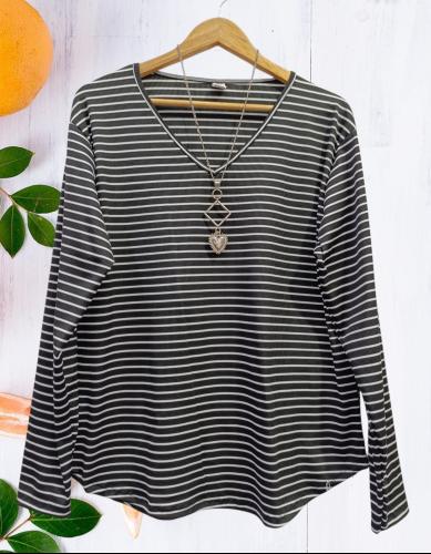 Remera Cuello V Talles Grandes Morley Lycra
