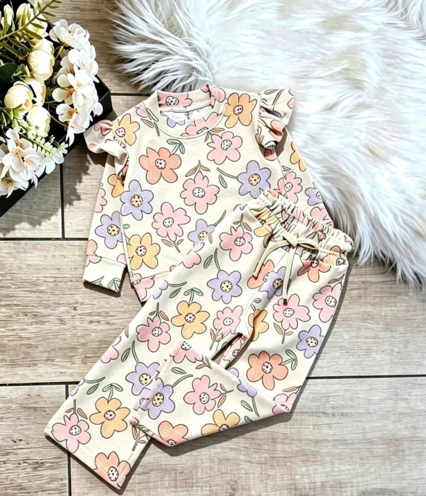 Conjunto Flores Rustico Peinado Premium  Elastizado Buzo y Palazo