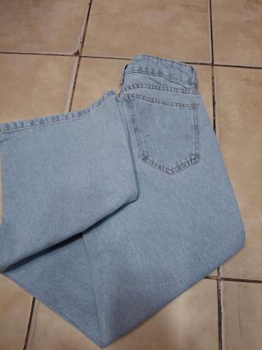 Wide Leg Tiro bajo Celeste - Miniatura 3