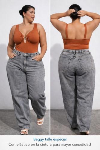 Wide Leg y Baggy, T. Especial 48 al 56. C/elástico en la Parte de Atrás de la Cintura - Miniatura 2