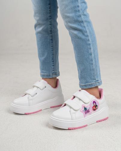 Zapatillas las Guerreras Kpop Niñas Velcro Blancaslivianas  Tendencia Actualidad - Miniatura 7
