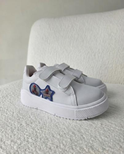 Zapatillas Infantil Blancas Livianas Niño  el Hombre Araña  Doble Abrojo Velcro Nenes - Miniatura 4