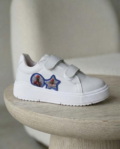 Zapatillas Infantil Blancas Livianas Niño  el Hombre Araña  Doble Abrojo Velcro Nenes - Miniatura 6