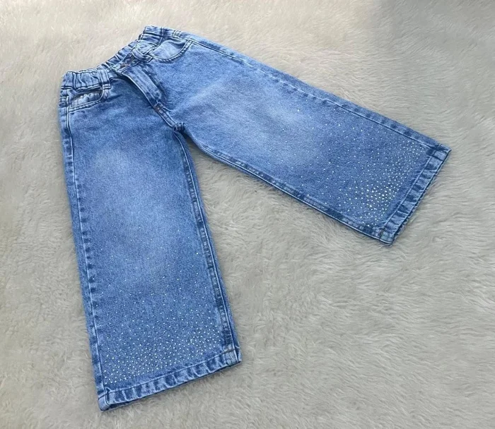 Pantalon Jeans Strass